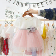 Floral Ribbon Mesh Party Outfit