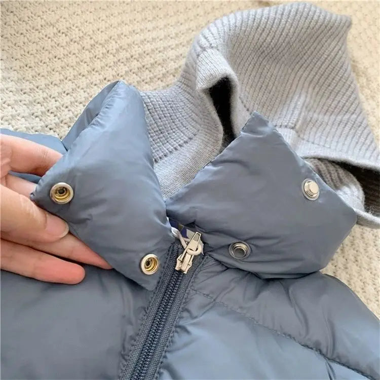 Winter Patchwork Hooded Jacket