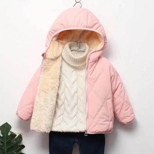 Lamb Wool & Velvet Thick Coat for Kids