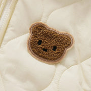 ﻿Fur-Lined Cartoon Bear Jumpsuit Hoodie