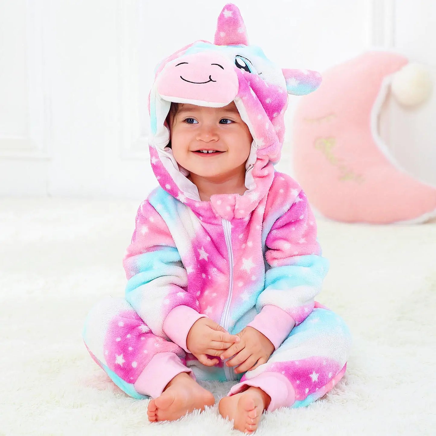 Baby Winter Hooded Romper Pajamas