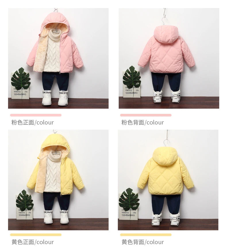 Lamb Wool & Velvet Thick Coat for Kids