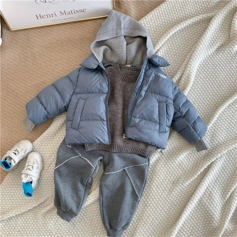 Winter Patchwork Hooded Jacket