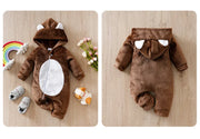 Adorable Bear-Themed Winter Baby Romper