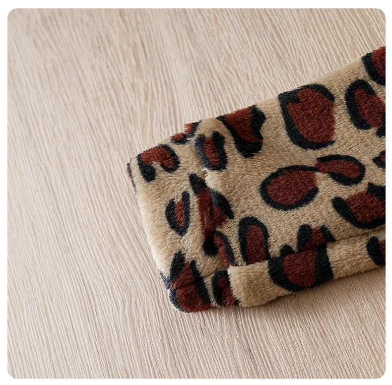 Cozy Leopard Baby Hooded Romper