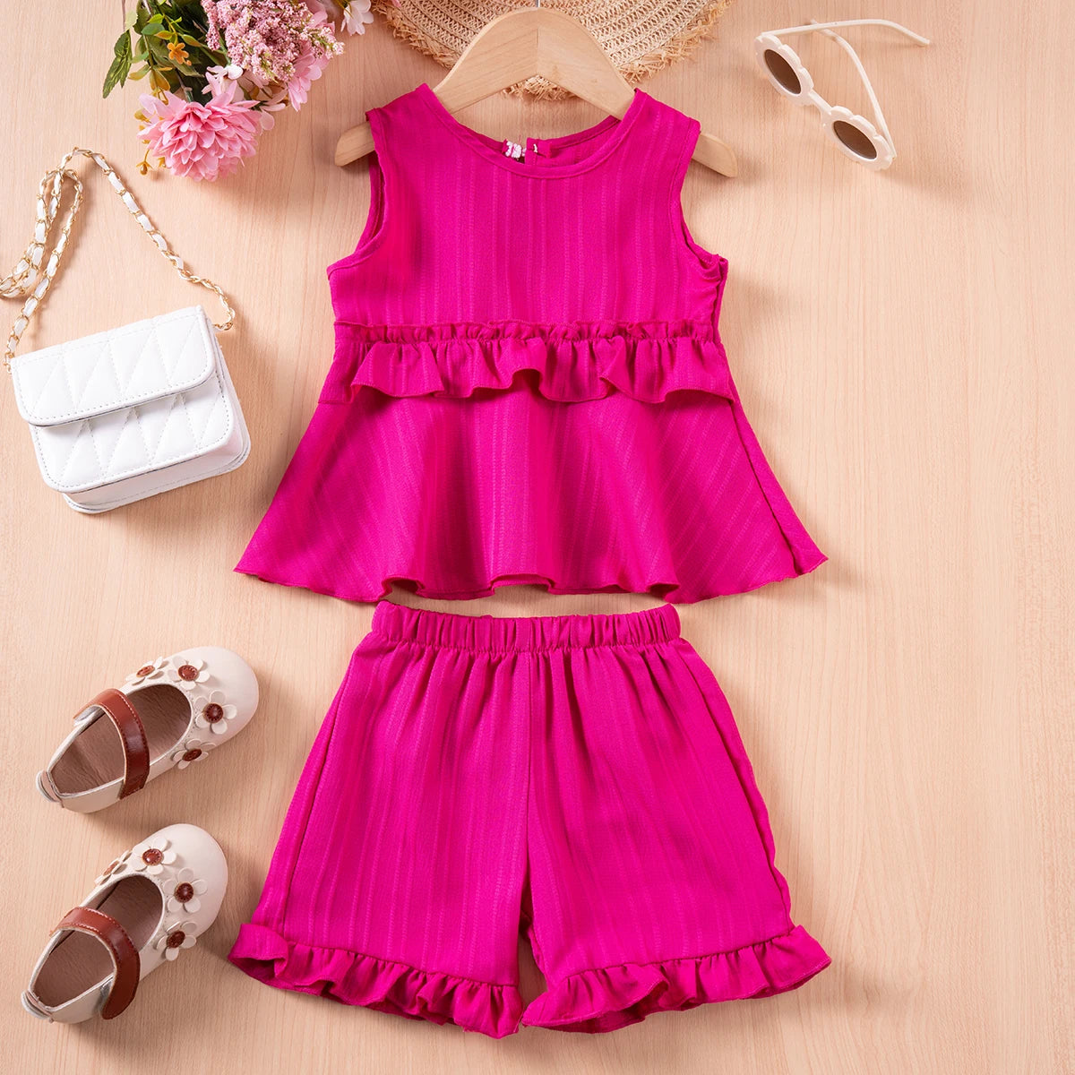 Two-Piece Sleeveless Top & Shorts