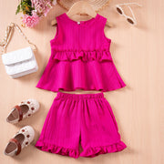 Two-Piece Sleeveless Top & Shorts