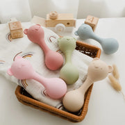 Bear Beat Silicone Teether Rattle