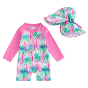 Turtle/Dinosaur Toddler Boys Rash Guard Swimsuit