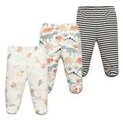 3-Pack Newborn Cotton Footed Pants