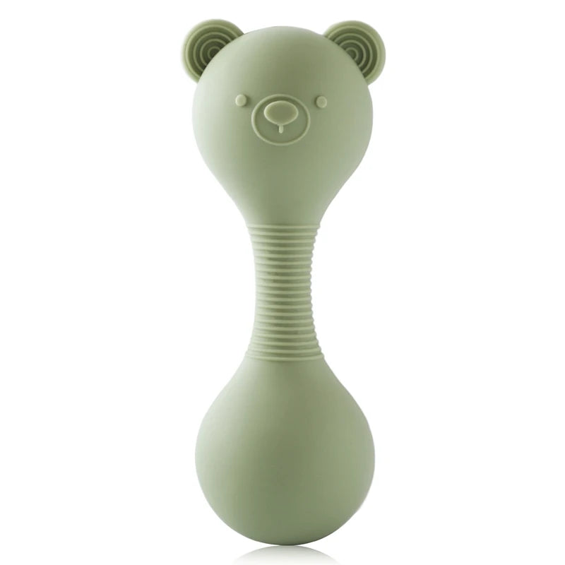 Bear Beat Silicone Teether Rattle