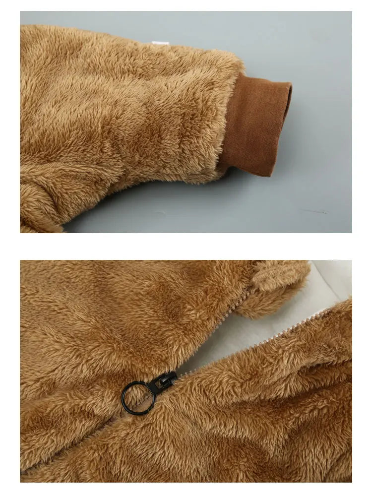 Warm Hooded Romper For Infants