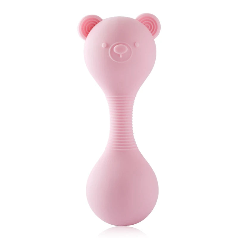 Bear Beat Silicone Teether Rattle