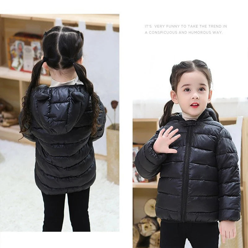 Cute Kids' Hooded Down Jacket