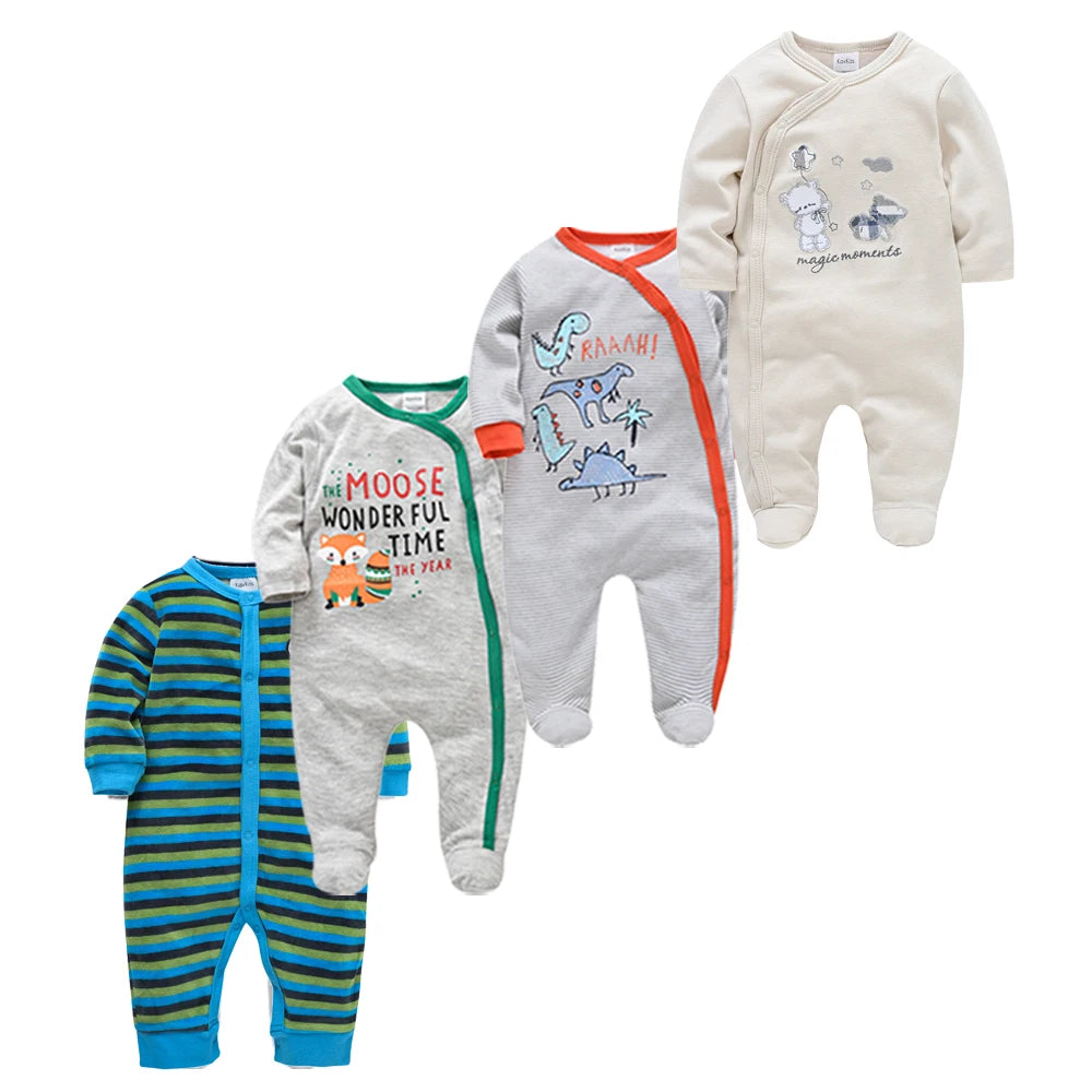 Baby Boy Rompers Newborn Cotton Long Sleeve O-neck 0-12M Onesie Clothing