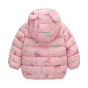 Kids' Dinosaur Hooded Down Jacket
