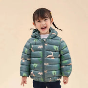 Kids' Dinosaur Hooded Down Jacket