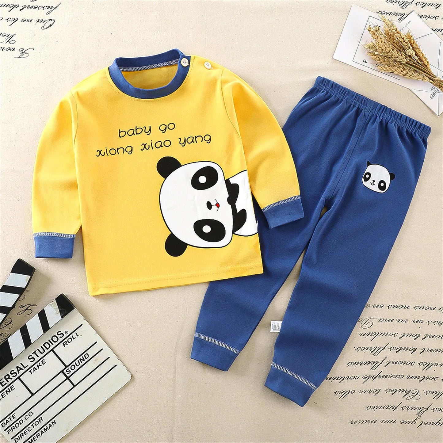 Toddler Kids Long Sleeve Cartoon Pajamas