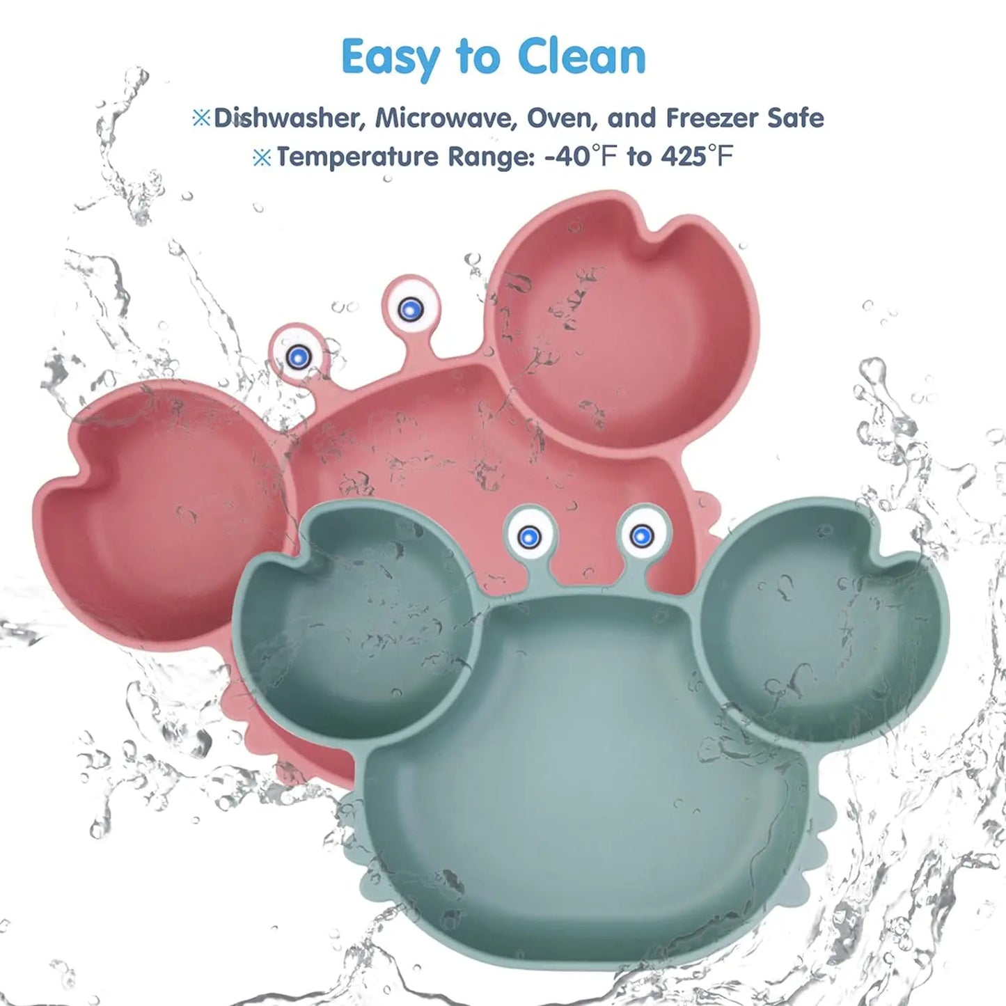Crabby Meal Silicone Suction Plate