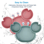 Crabby Meal Silicone Suction Plate