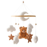Wooden Crib Mobile Baby Bed Bell Rattle Toy