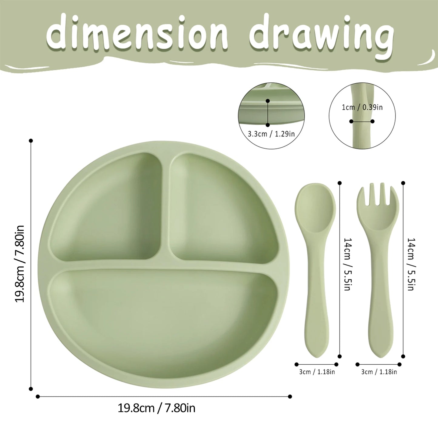 Fun Bites 3pc Suction Dining Set