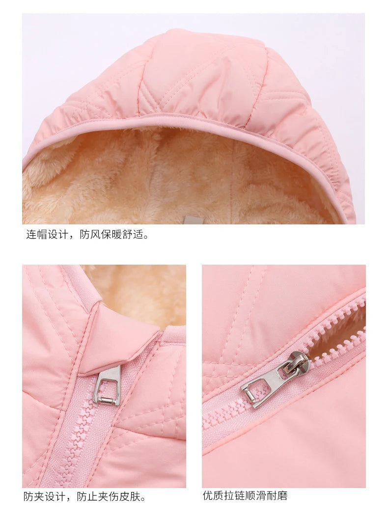 Lamb Wool & Velvet Thick Coat for Kids