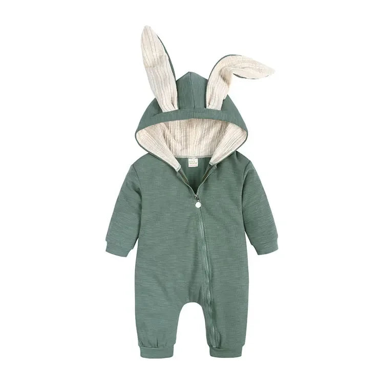 Hooded Long-Sleeve Jumpsuit