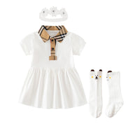 Baby Girl Princess Plaid Cotton Dress