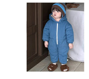 Ultra-Warm Baby Fleece Hooded Romper