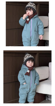 Ultra-Warm Baby Fleece Hooded Romper