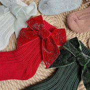 Baby Girls  Big Bow Christmas Socks