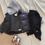 Winter Patchwork Hooded Jacket