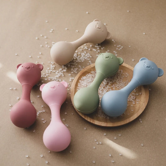 Bear Beat Silicone Teether Rattle