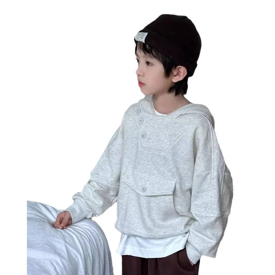 Casual Loose Cotton Hooded Pullover