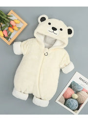 Warm Hooded Romper For Infants