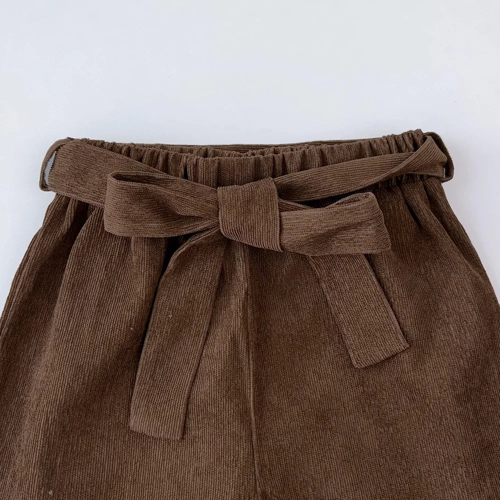 Long Sleeve Top & Brown Pants Set