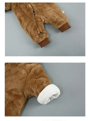 Warm Hooded Romper For Infants