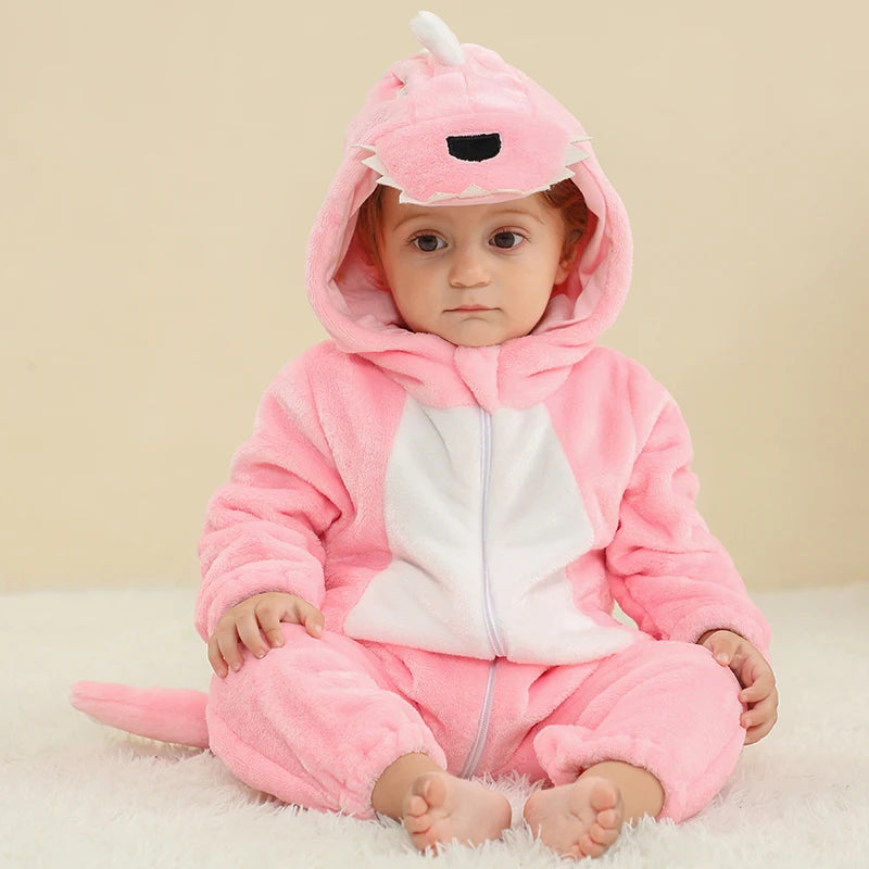 Baby Winter Hooded Romper Pajamas