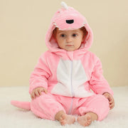 Baby Winter Hooded Romper Pajamas