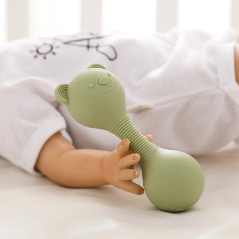 Bear Beat Silicone Teether Rattle