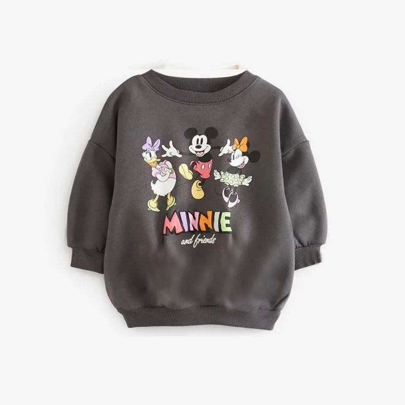 Girls Cartoon Print Hooded Sweatshirt