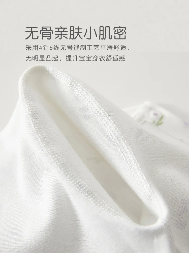 AYNIGIELL Baby Clothes Spring Autumn Pure Cotton Underwear Newborn Onesie Romper Long Sleeve Loungewear Outfit Bodysuit