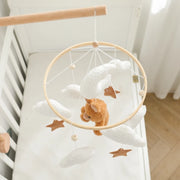 Wooden Crib Mobile Baby Bed Bell Rattle Toy
