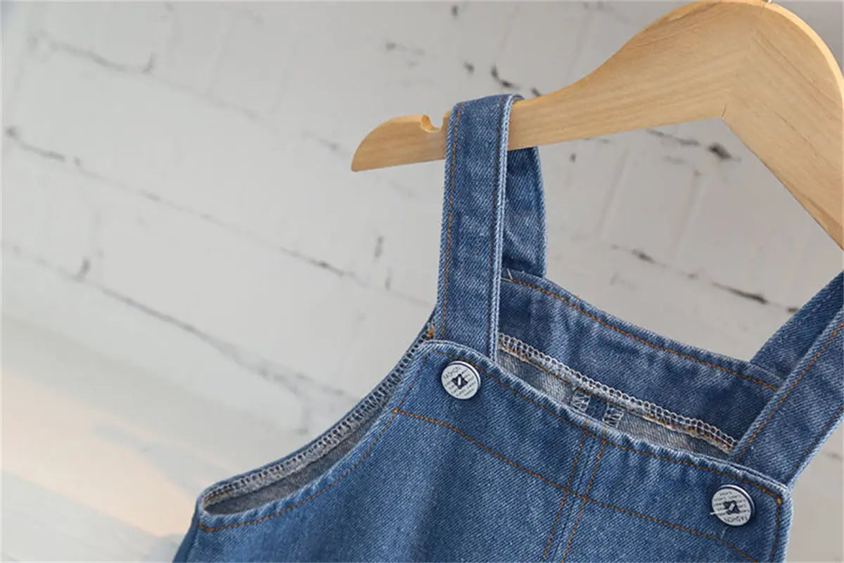 Baby Girls' Cute Top & Denim Pants Set
