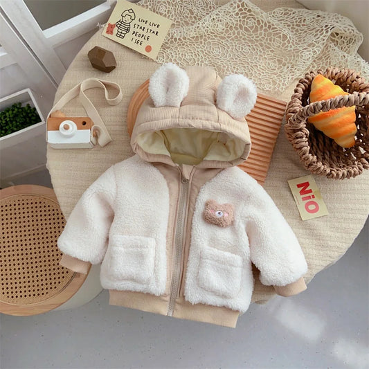 Infant Baby Hooded Cotton Jacket