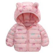 Kids' Dinosaur Hooded Down Jacket