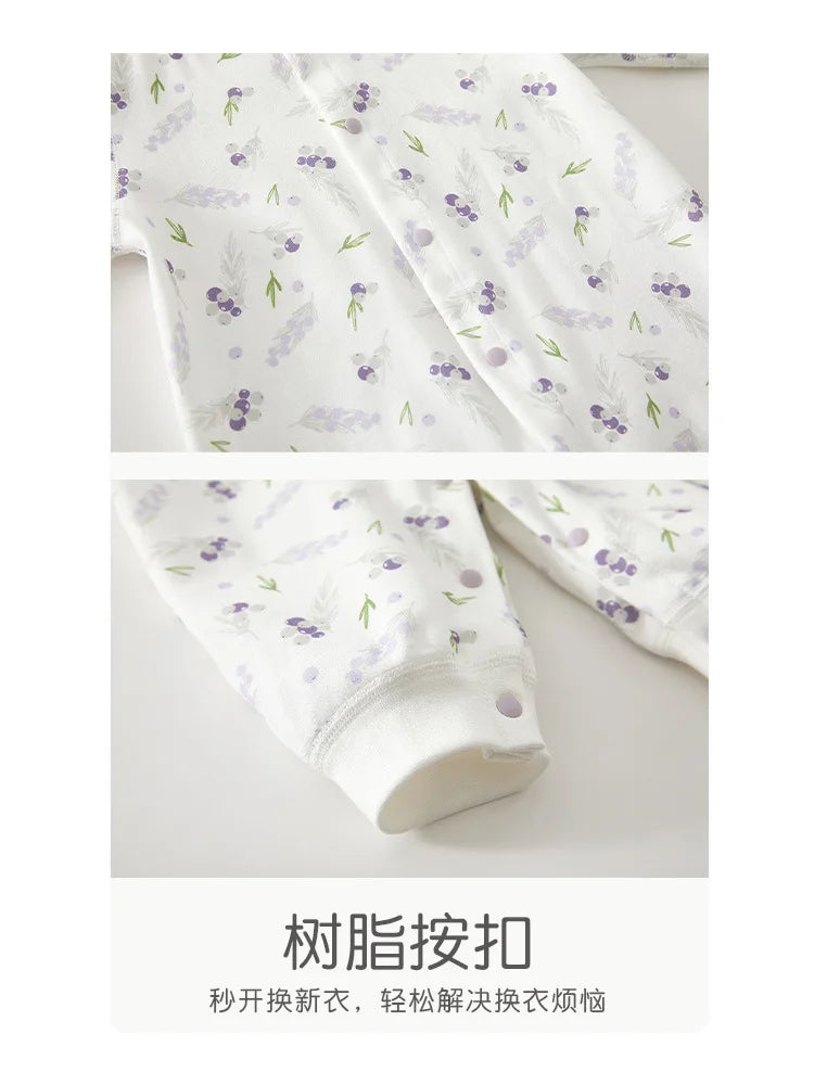 AYNIGIELL Baby Clothes Spring Autumn Pure Cotton Underwear Newborn Onesie Romper Long Sleeve Loungewear Outfit Bodysuit