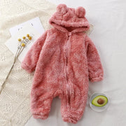 Adorable Bear-Shaped Baby Hoodie Romper