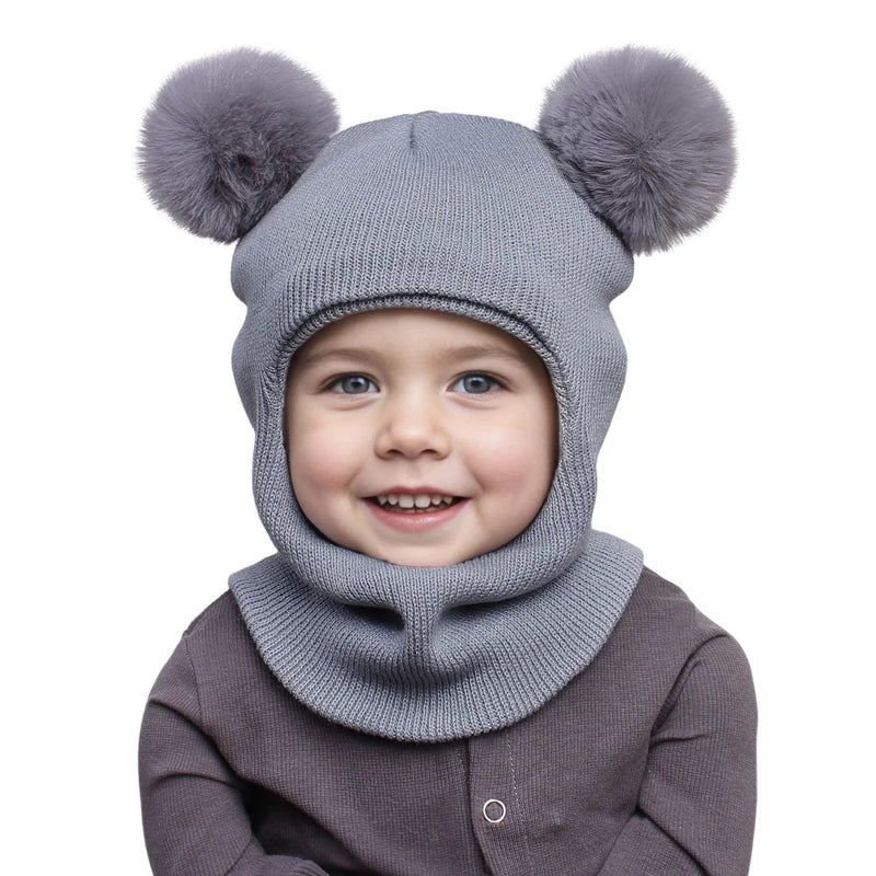 Pompom Baby Winter Hat & Scarf